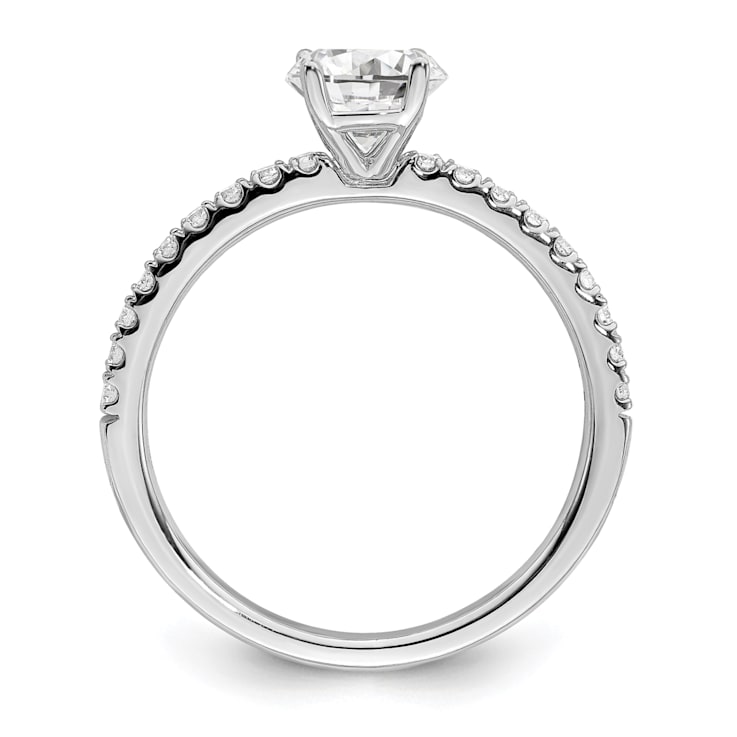 Rhodium Over 14K White Gold Lab Grown Diamond SI1/SI2, G H I, Engagement Ring