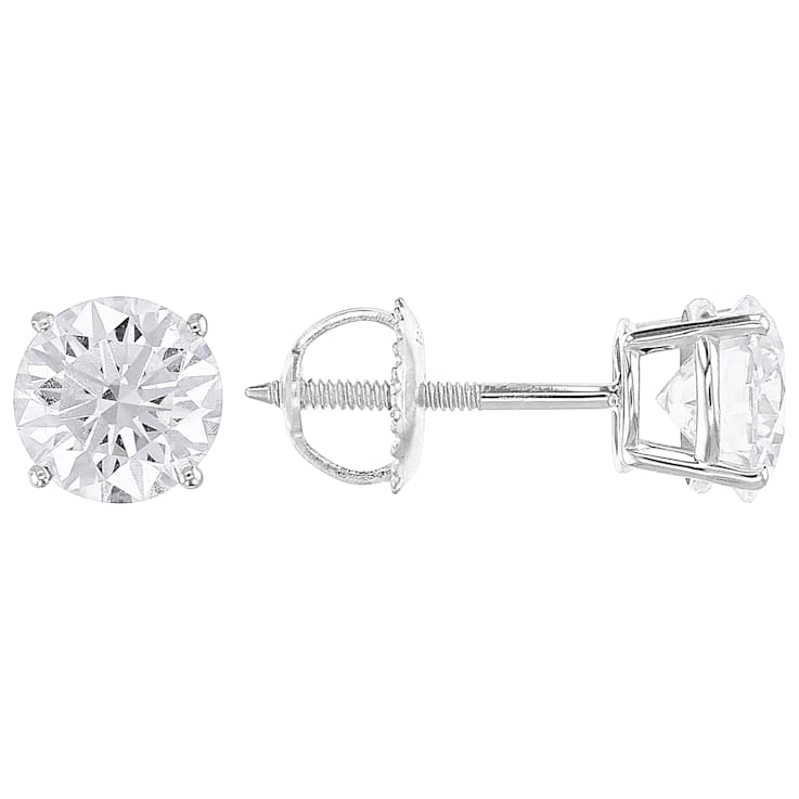 Lab-Grown Diamond Stud Earrings In 10K White Gold 2.00ctw