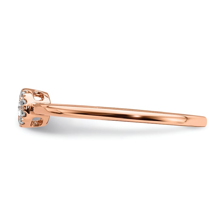 14K Rose Gold First Promise Diamond Promise/Engagement Ring 0.10ctw