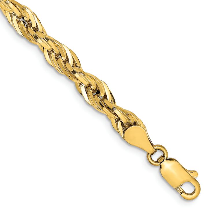 10k Yellow Gold 4.75mm Rope Link Bracelet