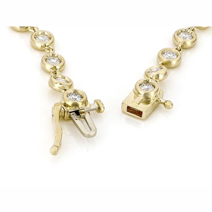 Bezel Set Lab-Grown Diamond Tennis Bracelet 1.50ctw In Solid 10K Gold