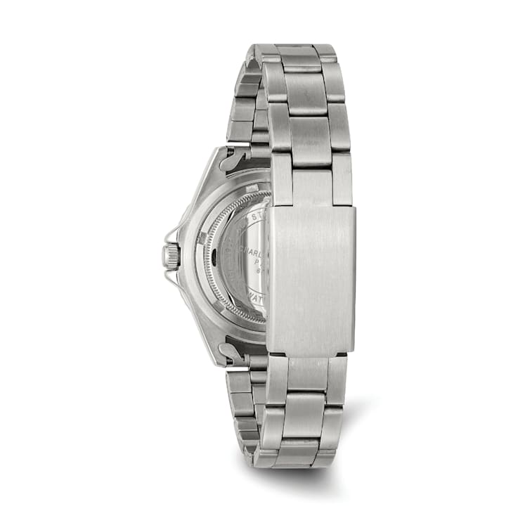 Ladies Charles Hubert Stainless Steel Band Blue Dial Watch