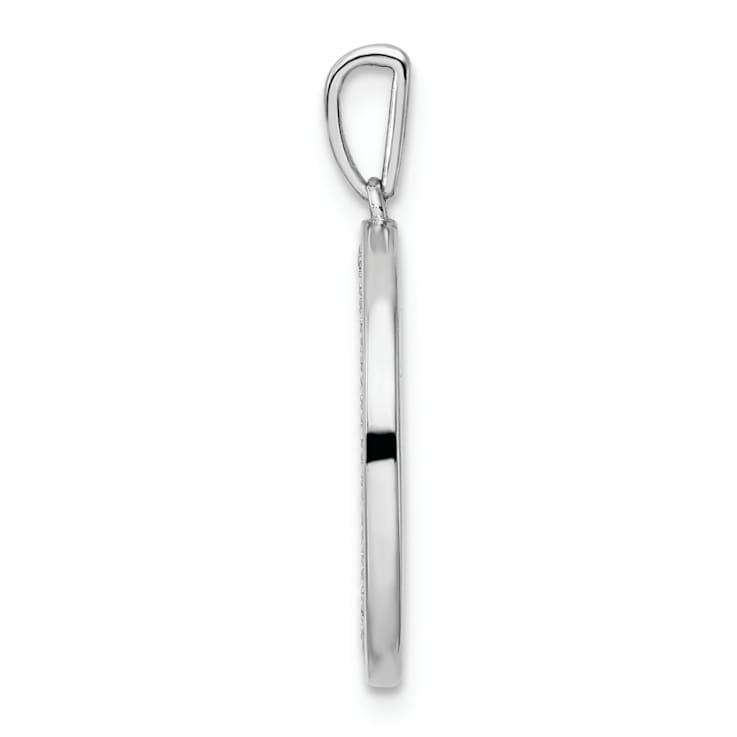 14K White Gold Gatsby Diamond Initial H Charm