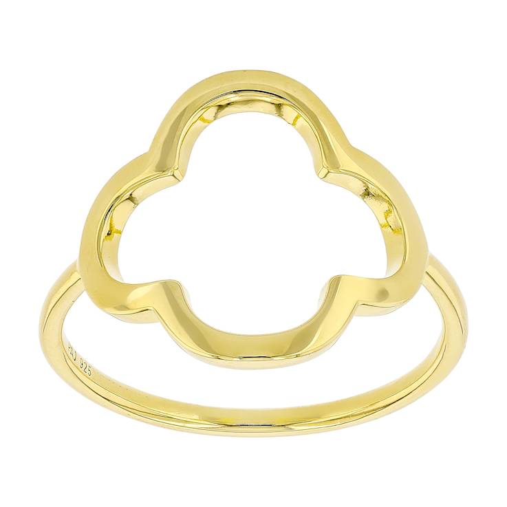 Clover Ring In 18K Gold Over Sterling Silver
