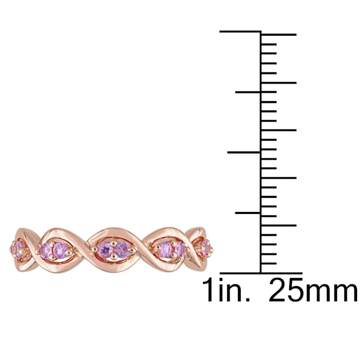 Pink Sapphire 14K Rose Gold Ring 0.30ctw