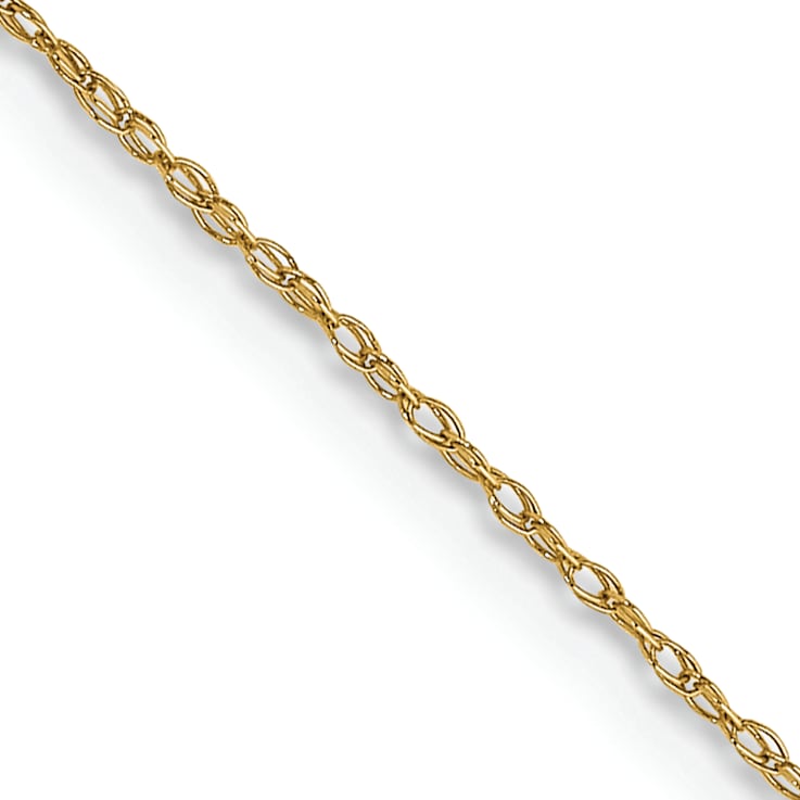14k Yellow Gold 0.5mm Solid Cable 24 Inch Chain