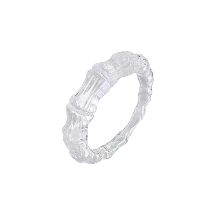 Acrylic Bamboo Ring in Clear