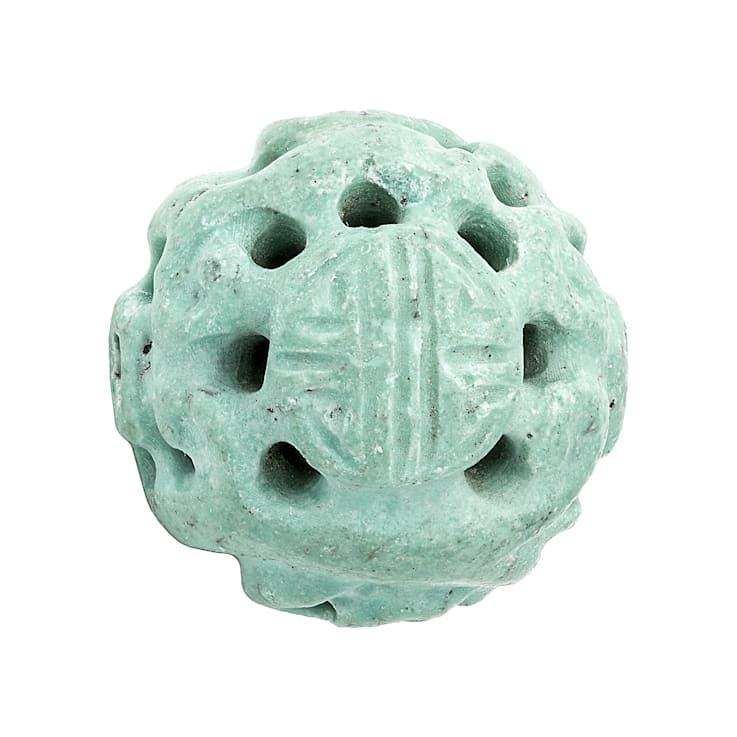Turquoise 12-13mm Carved Dragon Bead