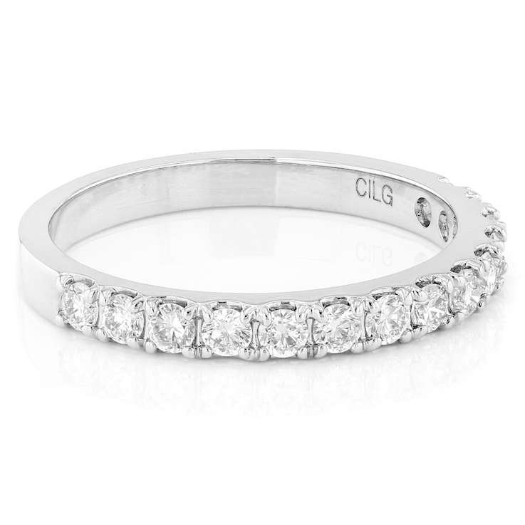 Lab-Grown Diamond Band Ring In 14K White Gold 0.50ctw