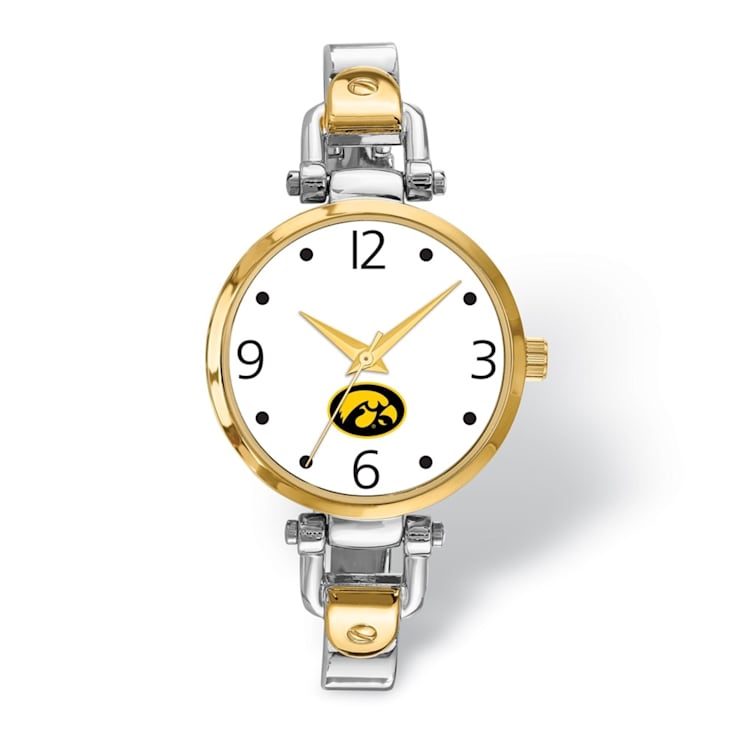 LogoArt University of Iowa Elegant Ladies Two-tone Watch