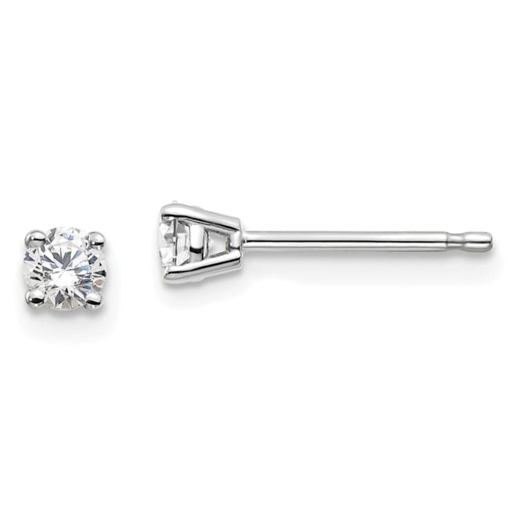 14K White Gold Lab Grown Diamond 1/4ctw VS/SI GH 4 Prong Earrings
