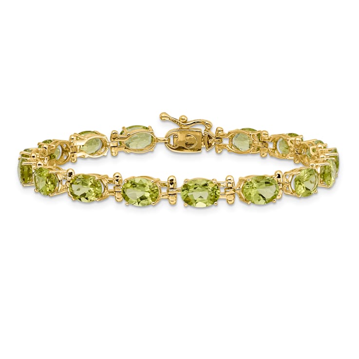 14k Yellow Gold Peridot Bracelet