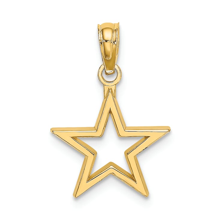 10K Yellow Gold Cut-Out Star Charm