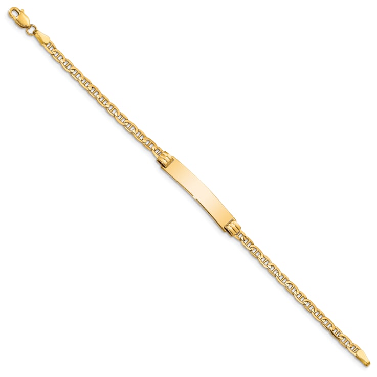 14k Yellow Gold Children's Mariner Link ID Bracelet