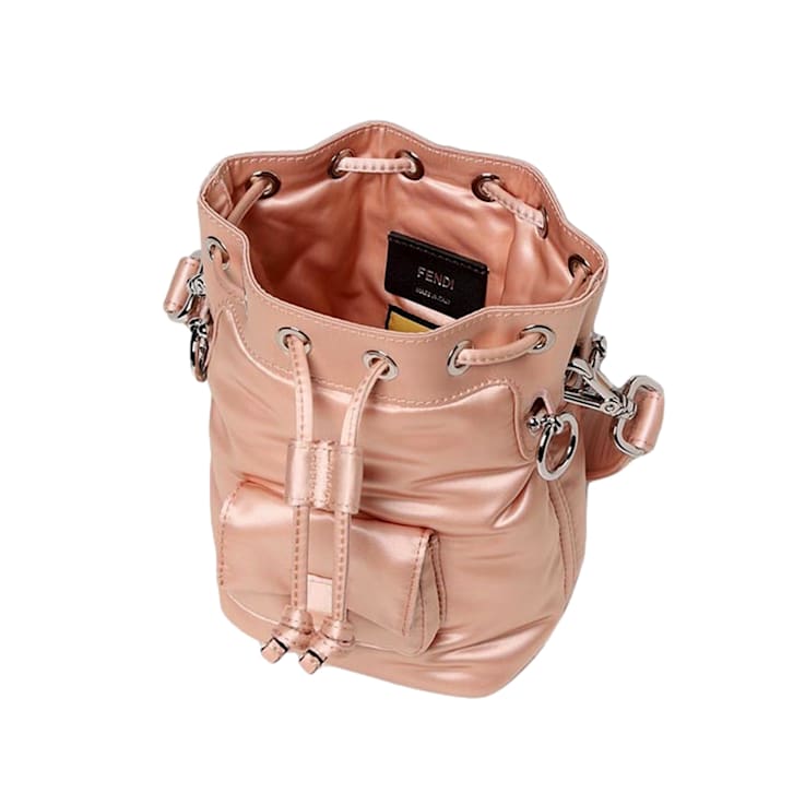 Fendi Mon Tresor Baguette Baby Pink Nylon Bucket Mini Fendi Mon Tresor Baguette Baby Pink Nylon Bucket Mini