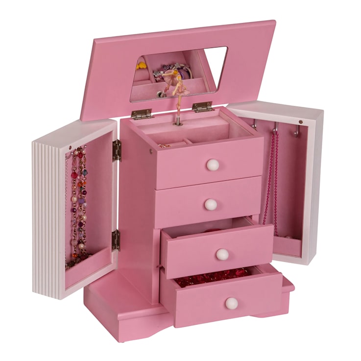 Mele and Co Elise Girls Wooden Musical Ballerina Jewelry Box