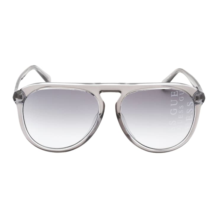 Guess Grey Aviator Frame / Gradient Smoke Lens Sunglasses