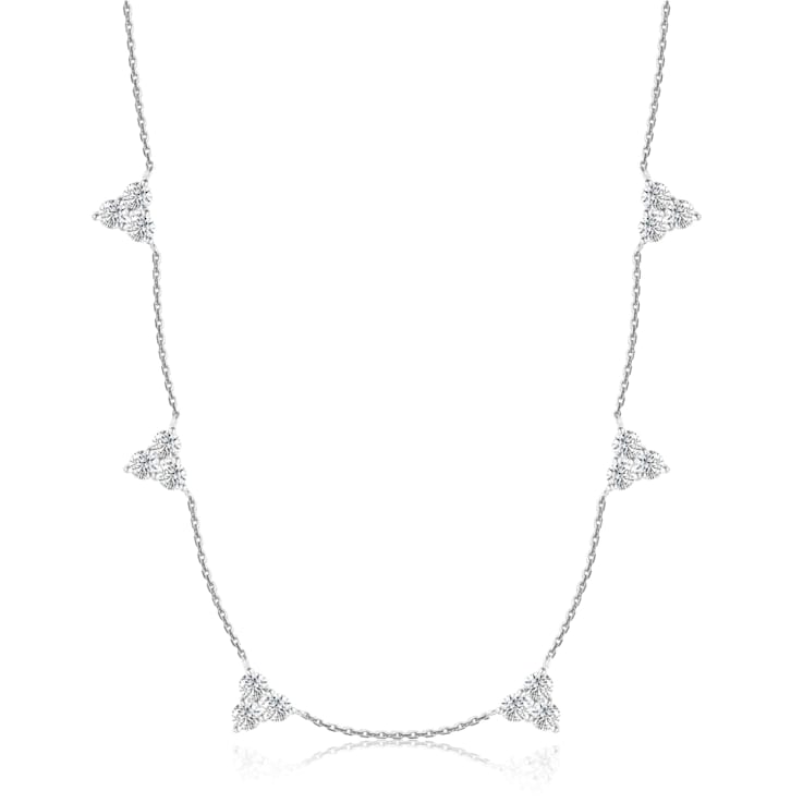 Moissanite Sterling Silver Necklace