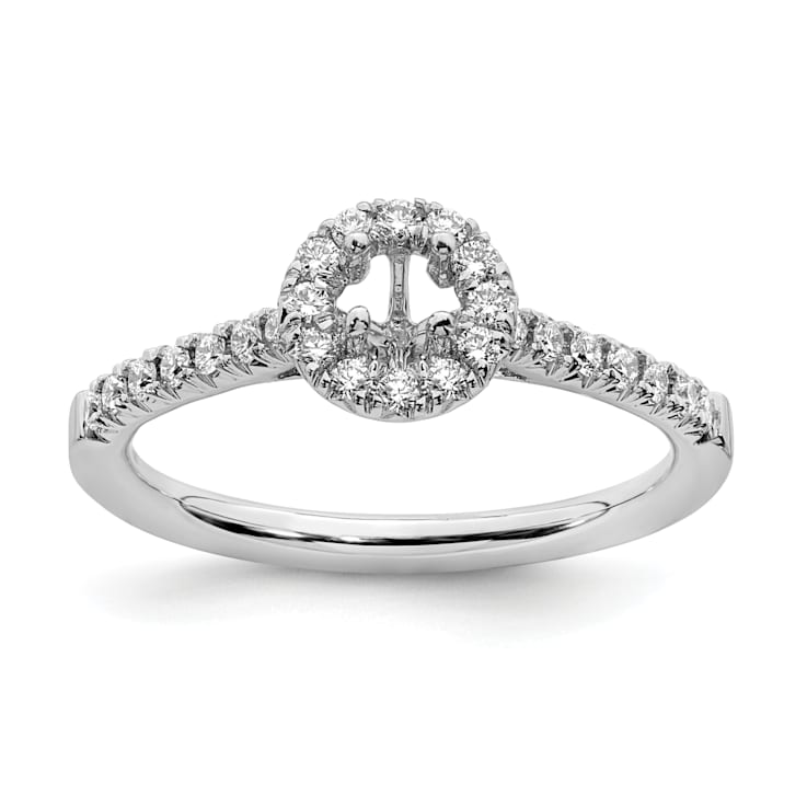 Rhodium Over 14K White Gold Eternal Promise Lab Grown Diamond Halo
Complete Ring 0.748ctw