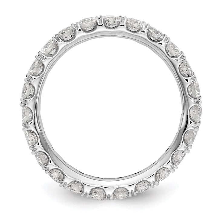 Rhodium Over 14K White Gold Lab Grown Diamond SI+, H+, Eternity Band