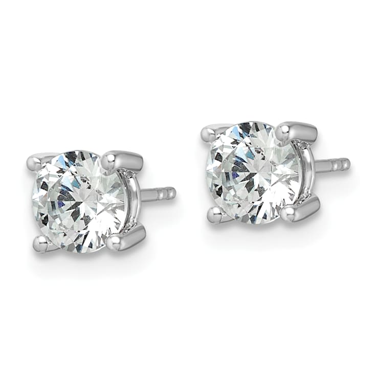 14K White Gold Lab Grown Diamond 1 3/8ctw VS/SI GH 4 Prong Earrings