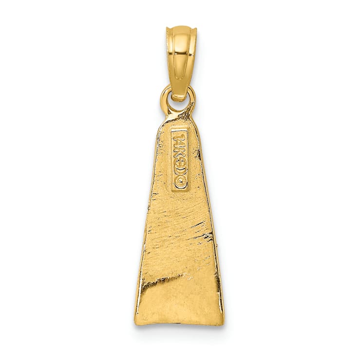 14k Yellow Gold Scuba Flipper Charm