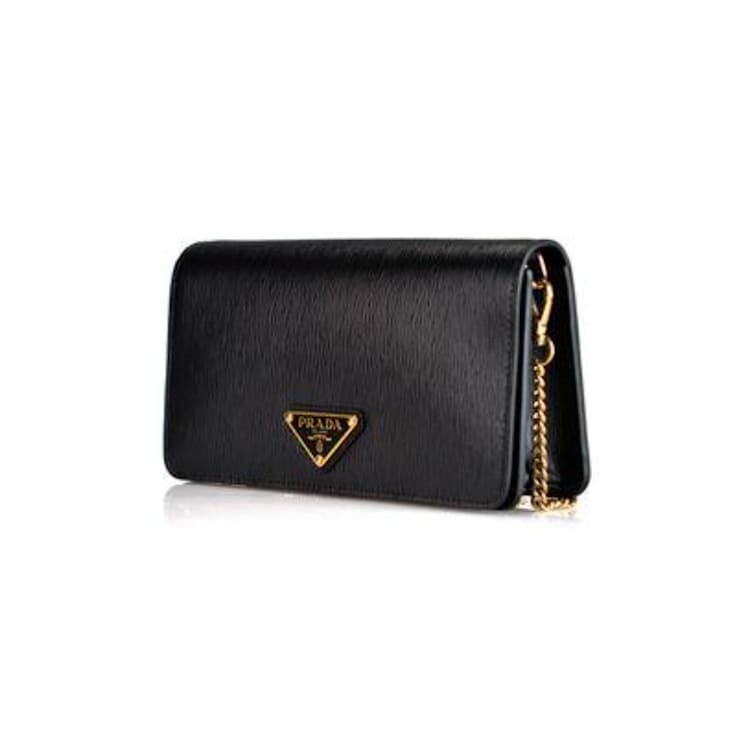 Prada Miniborse Black Vitello Move Leather Chain Crossbody Prada Miniborse Black Vitello Move Leather Chain Crossbody