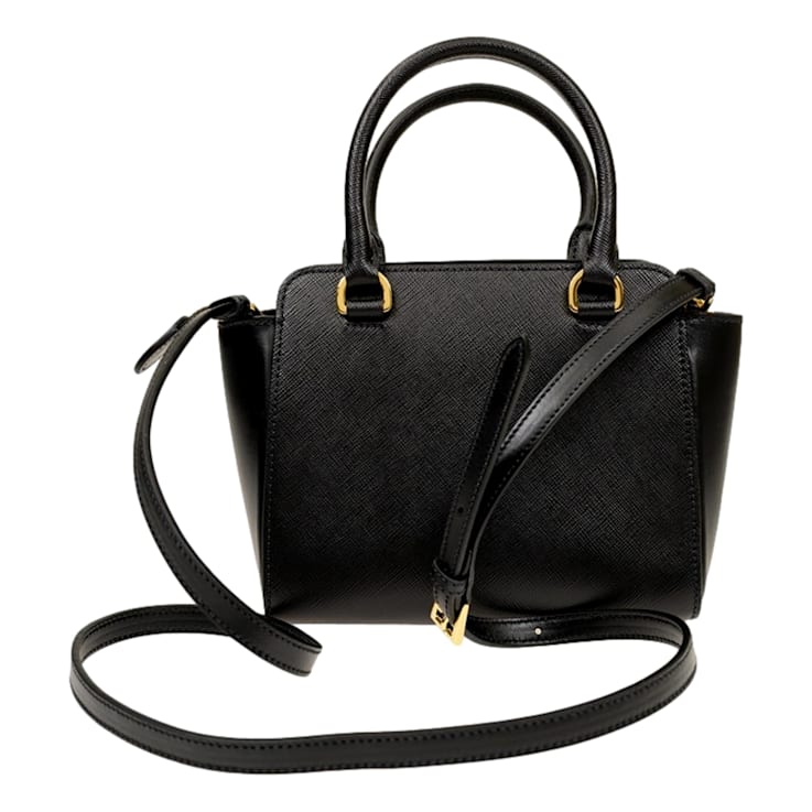 Prada Triangle Logo Black Saffiano Lux Leather Crossbody