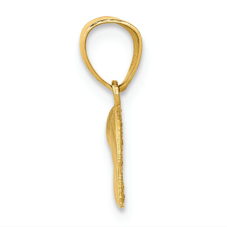 14k Yellow Gold Polished Elephant Pendant