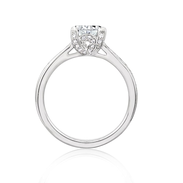 White Cubic Zirconia Platinum Over Sterling Silver Ring 1.70ctw