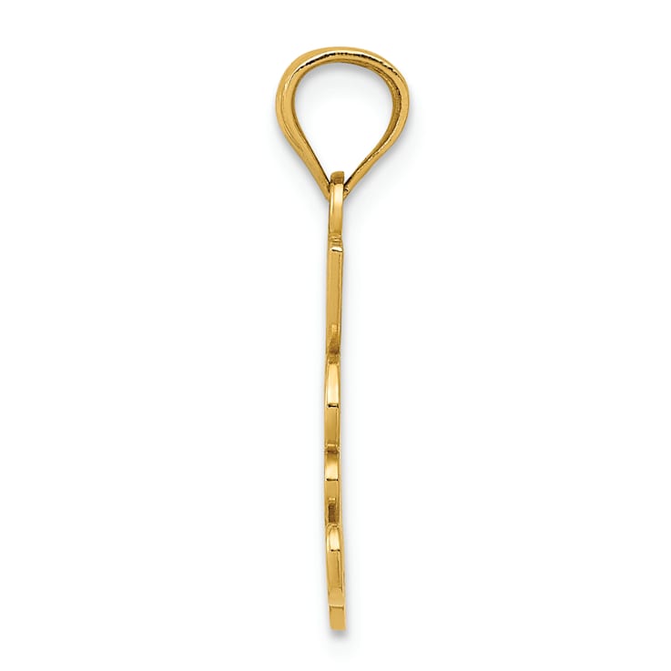 14K Yellow Gold I LOVE MY WIFE Pendant