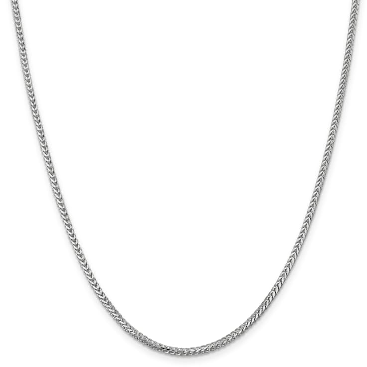 14K White Gold 2mm Franco Chain Necklace