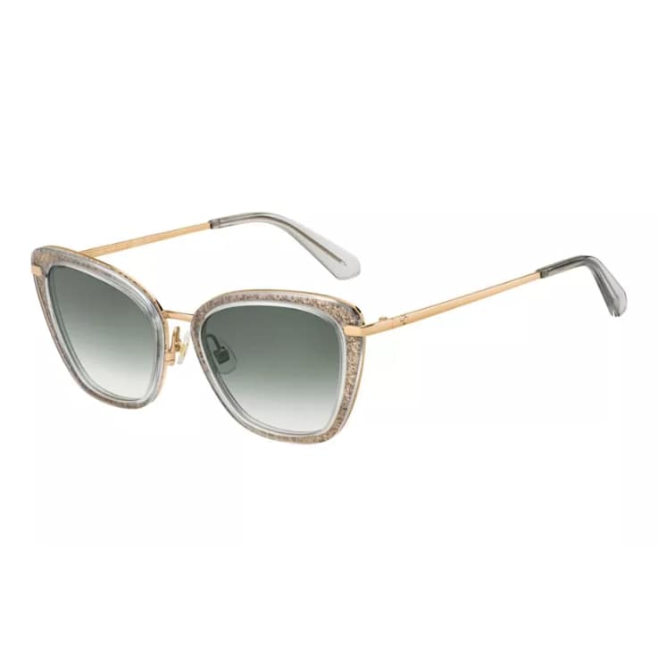 Kate Spade Pink Filagree Frame / Green Lenses Cat Eye Sunglasses