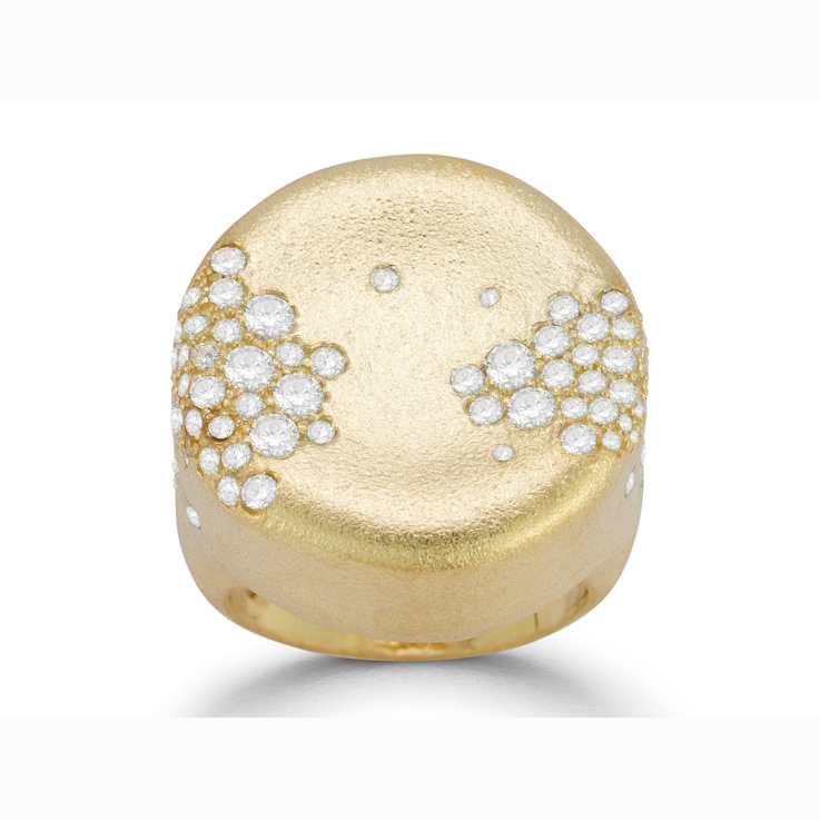 Sterling Statements 14K Yellow Gold Over Sterling Silver Cubic Zirconia
Statement Satin Signet Ring