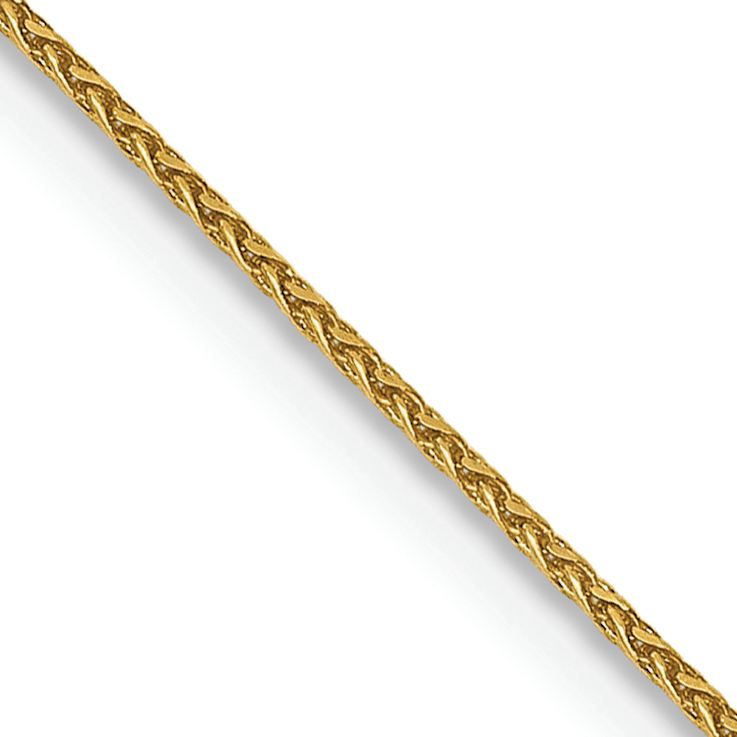 14k Yellow Gold 0.85mm Solid Diamond-Cut Spiga 24 Inch Chain