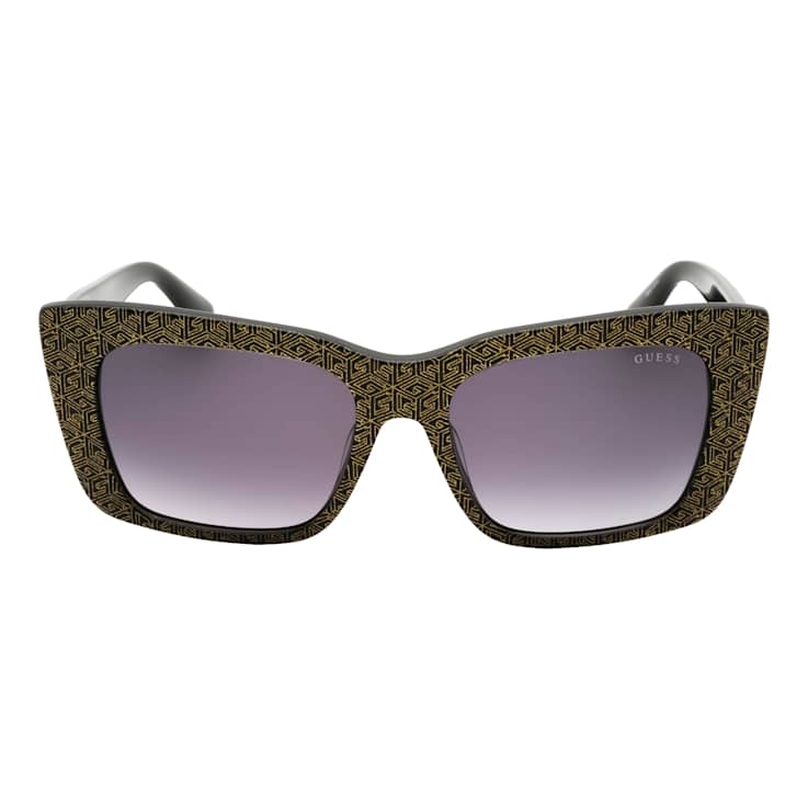 Guess Shiny Black Frame / Gradient Smoke Lenses Sunglasses