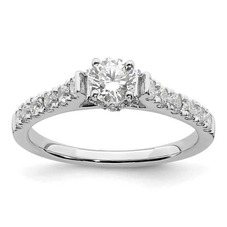 Rhodium Over 14K White Gold Lab Grown Diamond VS/SI GH, Complete
Engagement Ring 0.88ctw