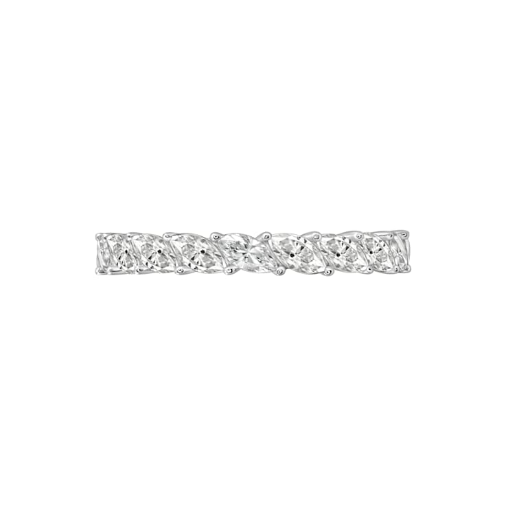 White Cubic Zirconia Platinum Over Sterling Silver Ring 3.15ctw