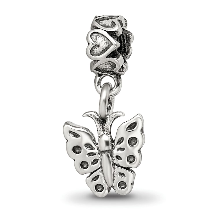Sterling Silver Butterfly Dangle Bead