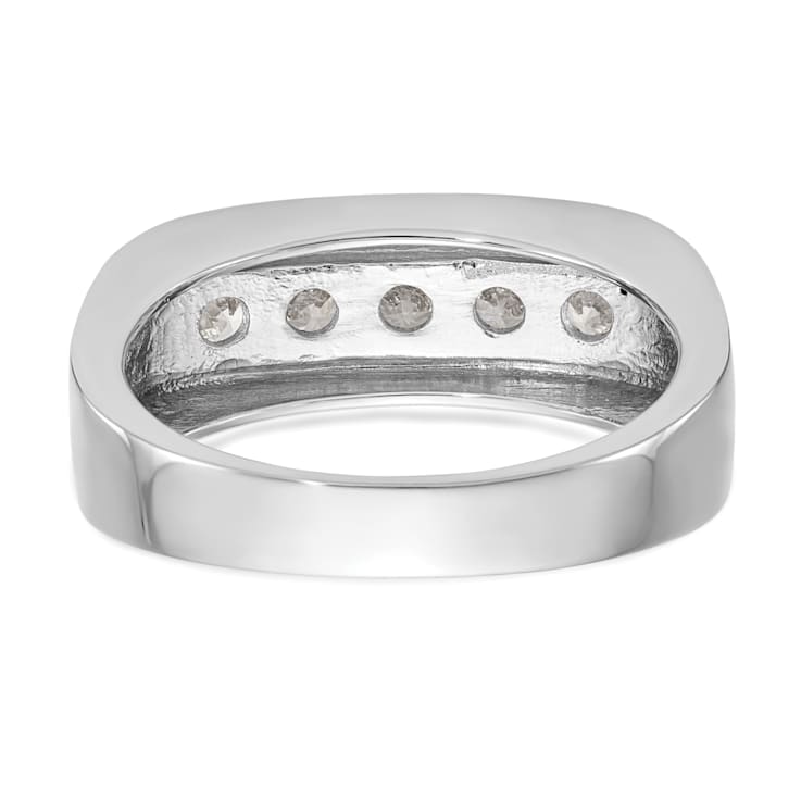 Rhodium Over 10K White Gold Lab Grown Diamond SI1/SI2, G H I, 5-Stone
Men's Channel Band