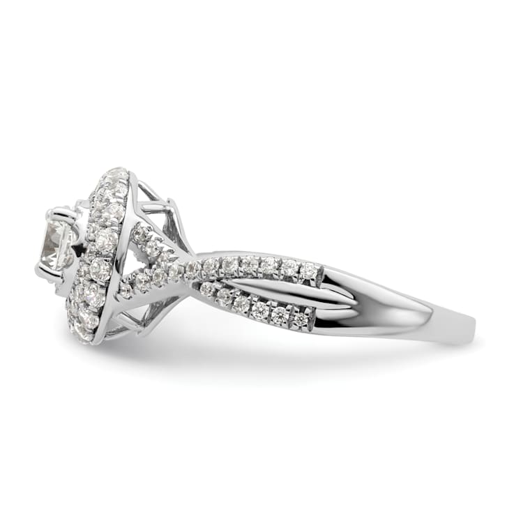 Rhodium Over 14K White Gold Eternal Promise Lab Grown Diamond Halo
Complete Ring 1.008ctw