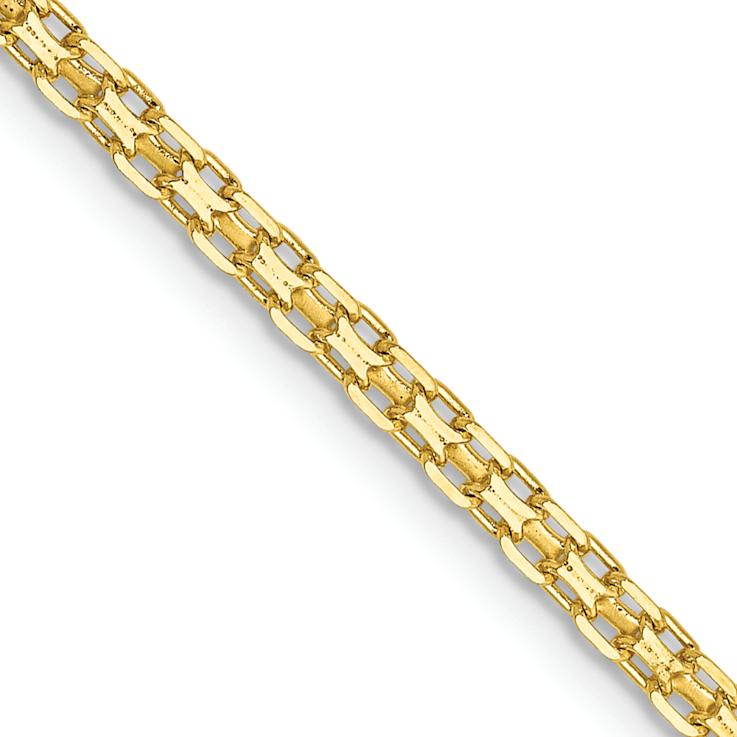 14k Yellow Gold 1.8mm Bismark Flat 20 Inch Chain