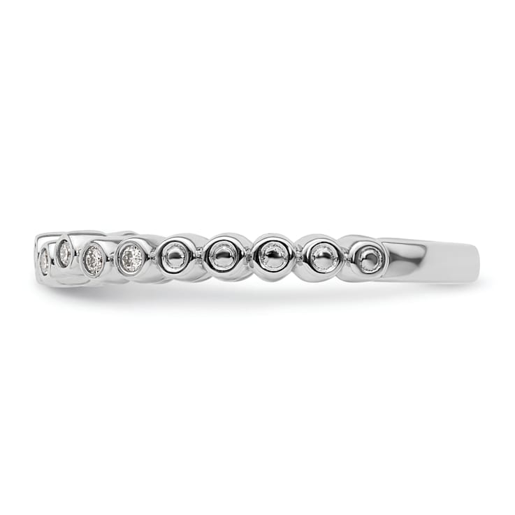 14K White Gold Stackable Expressions Diamond Ring 0.11ctw