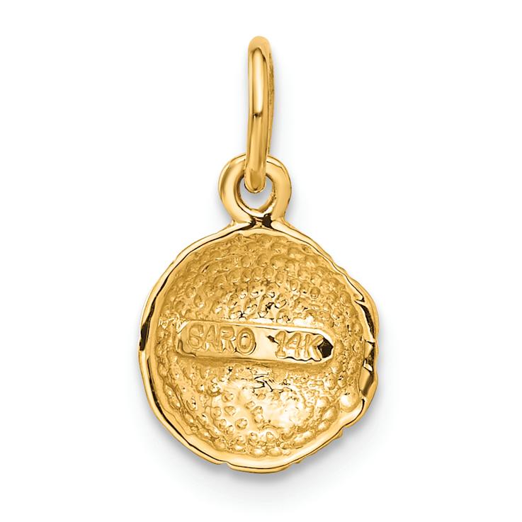 14k Yellow Gold Textured Soccer Ball Charm