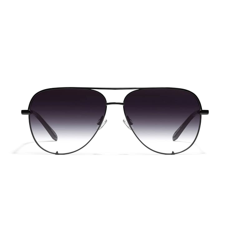 Quay High Key Micro Black Aviator Frame / Smoke Lenses Sunglasses