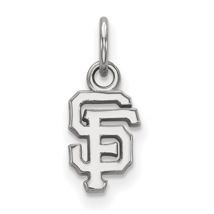Rhodium Over Sterling Silver MLB San Francisco Giants LogoArt Pendant