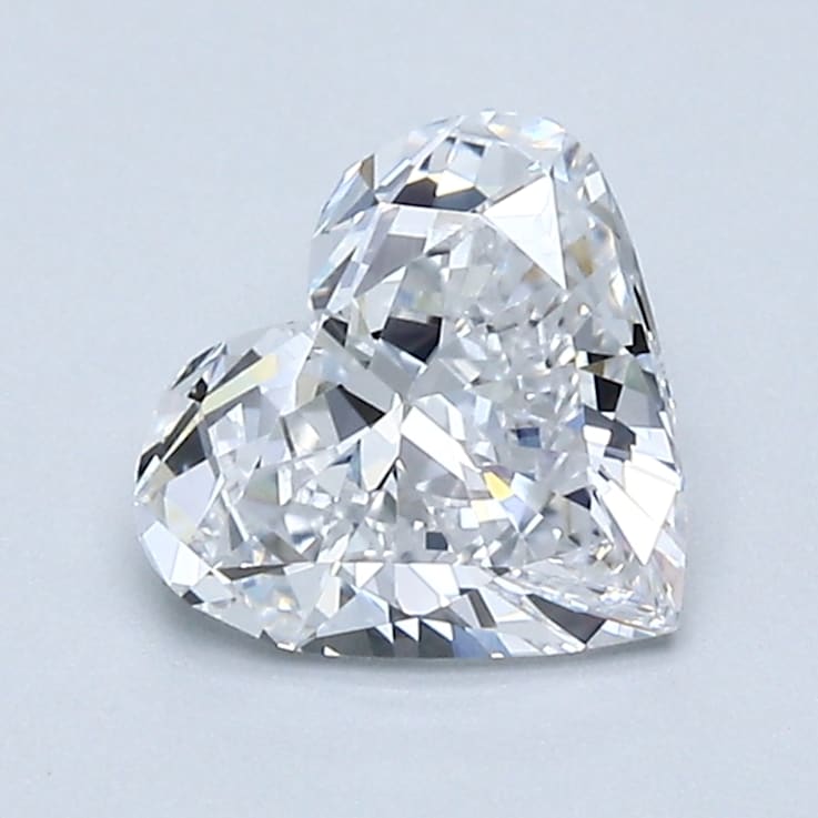 1ct Natural White Diamond Heart Shape, D Color, IF Clarity, GIA Certified