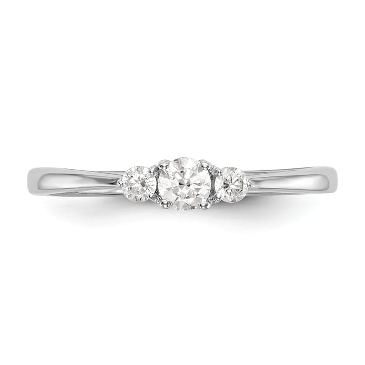 Rhodium Over 14K White Gold First Promise Diamond Promise/Engagement
Ring 0.25ctw