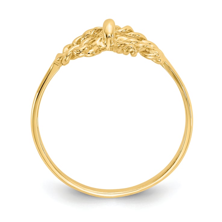 14K Yellow Gold Polished Bow Ring