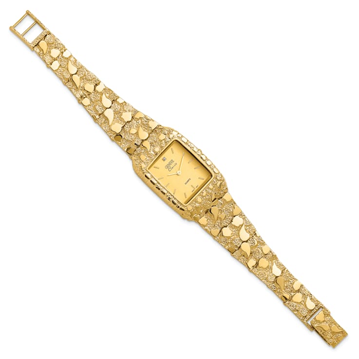 Mens gold nugget watch top